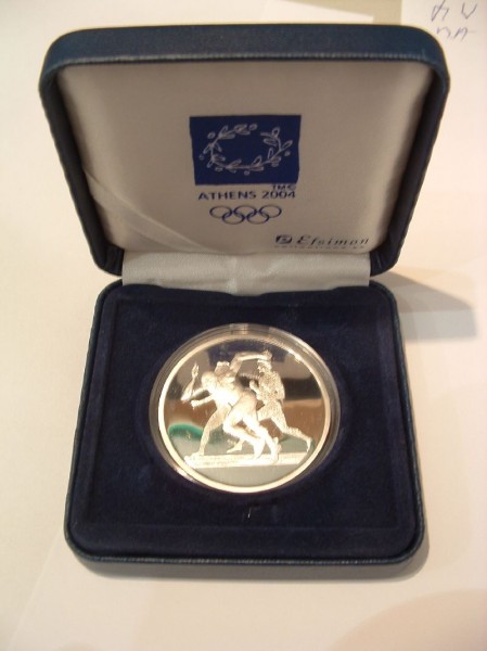 10 Euro Griekenland 2004 Proof thema Hardlopen (afbeelding voor) 10 Euro Griekenland 2004 Proof thema Hardlopen